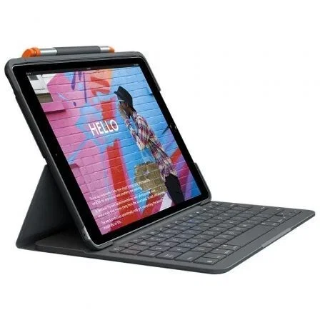 Logitech Slim Folio Funda con Teclado para iPad 10,2 pulg. (7.ª/8.ª/9.ª gen) - Grafito